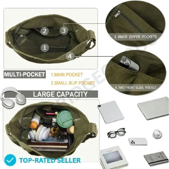 Brand New DAINAOTM Tote Black Casual Bag - Picture 3 of 4